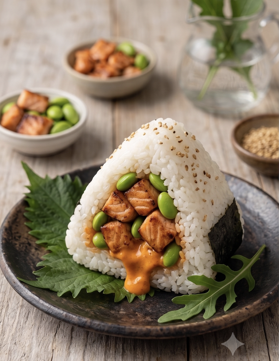Onigiri Gebratener Lachs Special